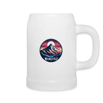 Mountain High - Berg Illustration - Beer Mug - white - Right