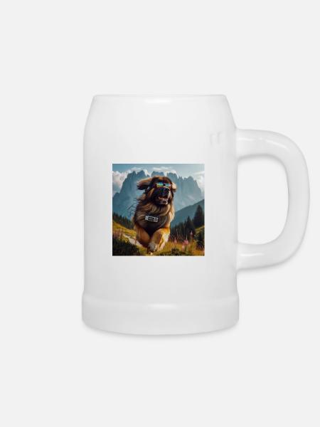 Leonberger Kunst - Bierkrug - Weiß