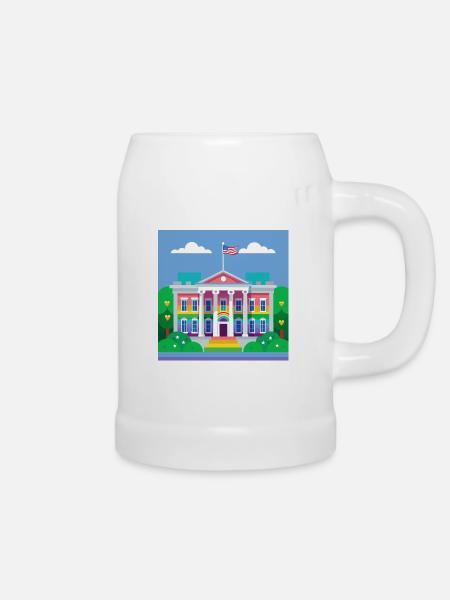White House - Bierkrug - Weiß