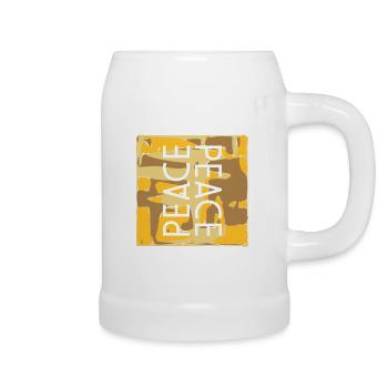 PEACE camouflage Design - Bierkrug - Weiß - Rechts