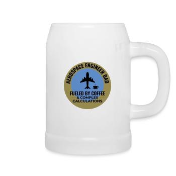 Luft- und Raumfahrtingenieur Papa Kaffee Flugzeug Flugzeug - Bierkrug - Weiß - Rechts