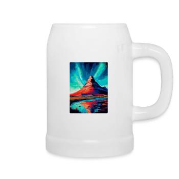 Kirkjufell Islande Poster de voyage vintage souvenir - Chope en céramique - blanc - Droite