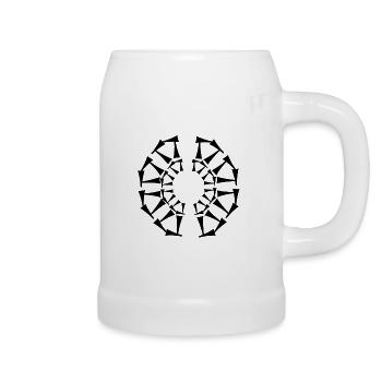 Tri-Circular design - Beer Mug - white - Right