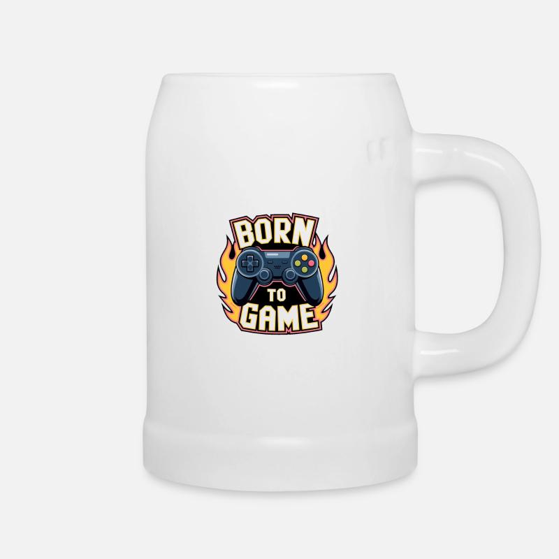 Born to Game – Gaming Controller - Bierkrug - Weiß