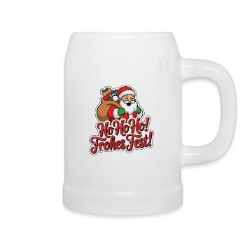 Santa Claus – Ho Ho Ho! Merry Christmas - Beer Mug - white - Right
