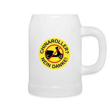 Chinaroller? Nein Danke! (3-farbig) - Bierkrug - Weiß - Rechts