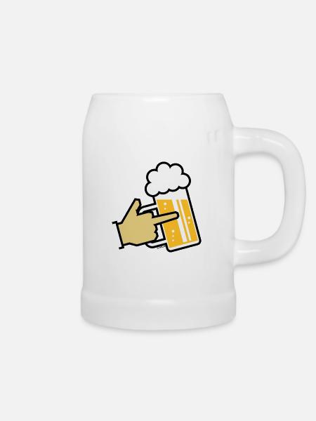 XFinger Icon (L4) - Bierkrug - Weiß