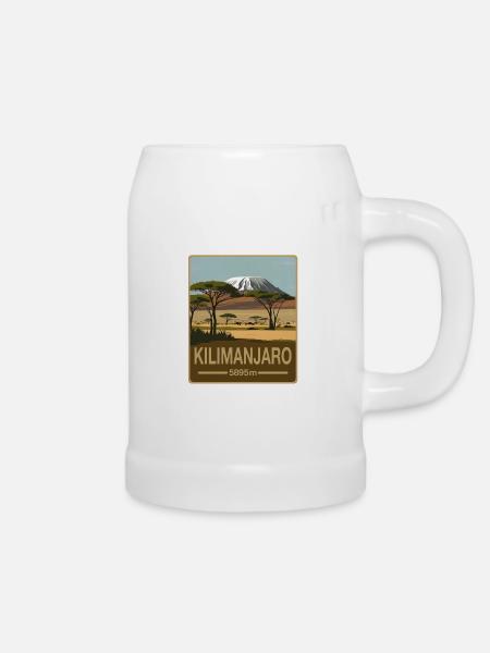 Kilimanscharo - Bierkrug - Weiß