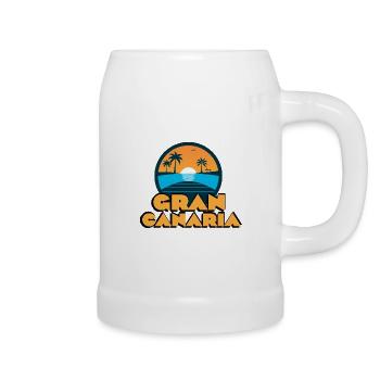 Gran Canaria Coucher de soleil - Chope en céramique - blanc - Droite