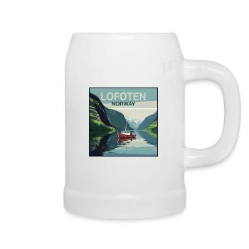 Hochseefischen Norwegen Lofoten - Bierkrug - Weiß - Rechts