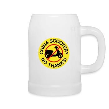 China Scooter? No Thanks! (3-color) - Beer Mug - white - Right