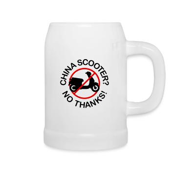 China Scooter? No Thanks! (2-colored) - Beer Mug - white - Right