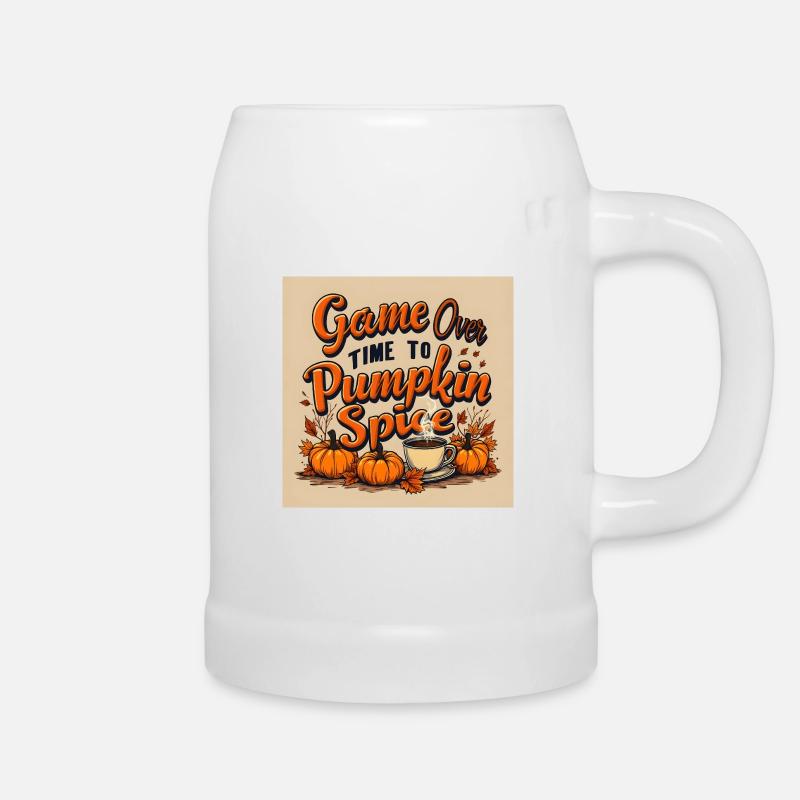 Pumpkin Spice Game Over - Bierkrug - Weiß
