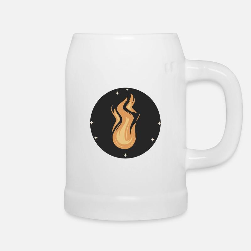 Celestial Flame Emblem - Beer Mug - white