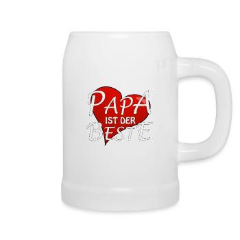 PAPA EST LE MEILLEUR - Chope en céramique - blanc - Droite