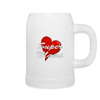 SUPER MAMI - Bierkrug - Weiß - Rechts
