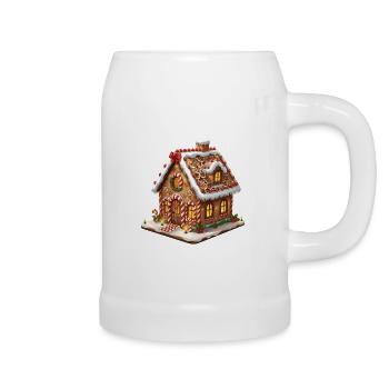 Gingerbread House Winter Magic - Beer Mug - white - Right