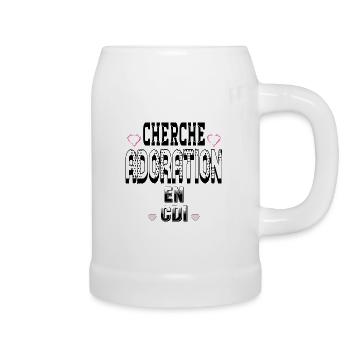 Cherche Adoration en CDI - Chope en céramique - blanc - Droite