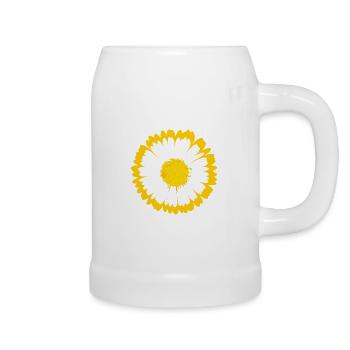 Daisy Sunburst Graphic - Beer Mug - white - Right