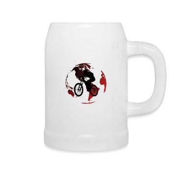 Mountainbiken auf der Globe Rouge - Bierkrug - Weiß - Rechts
