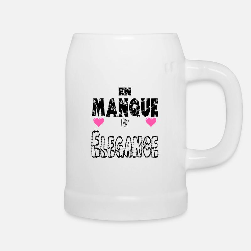 Lacking elegance - Beer Mug - white