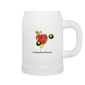 DIE BERÜHMTE CHEERLEADERIN! (Apfel) - Bierkrug - Weiß - Rechts