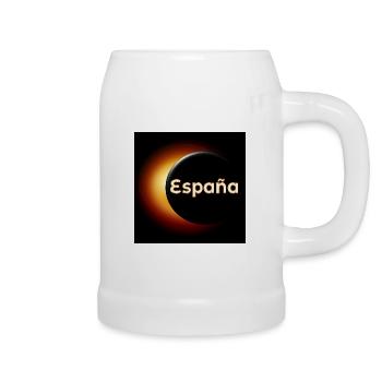 Totale Sonnenfinsternis Spanien - Bierkrug - Weiß - Rechts