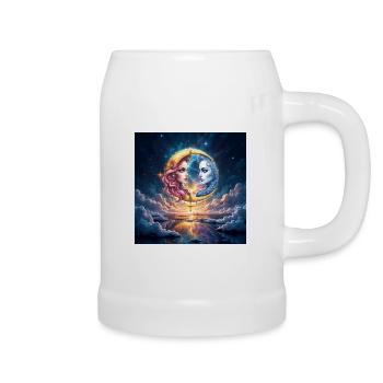Dualité lunaire en amour - Chope en céramique - blanc - Droite