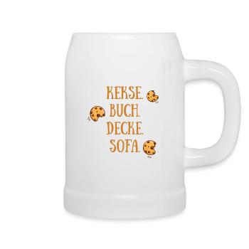 Kekse Buch Decke Sofa - Bierkrug - Weiß - Rechts