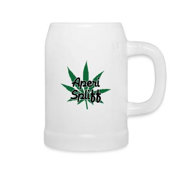Aperi Spliff - Cannabis - Weed - Chope en céramique - blanc - Droite