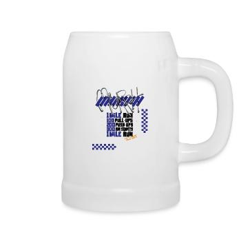 Murph Hero WOD Cross Training dark graphic version graphic - Beer Mug - white - Right