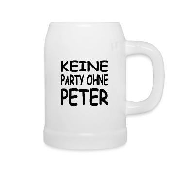 Peter - Bierkrug - Weiß - Rechts