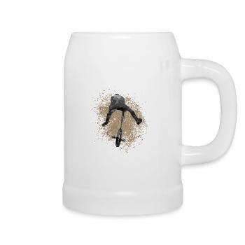 Unicycle | Unicycling Freestyle - Beer Mug - white - Right