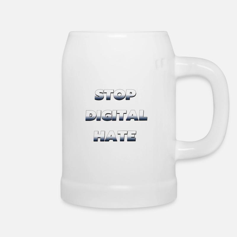 Stop Digital Hate – gegen digitale Gewalt - Bierkrug - Weiß