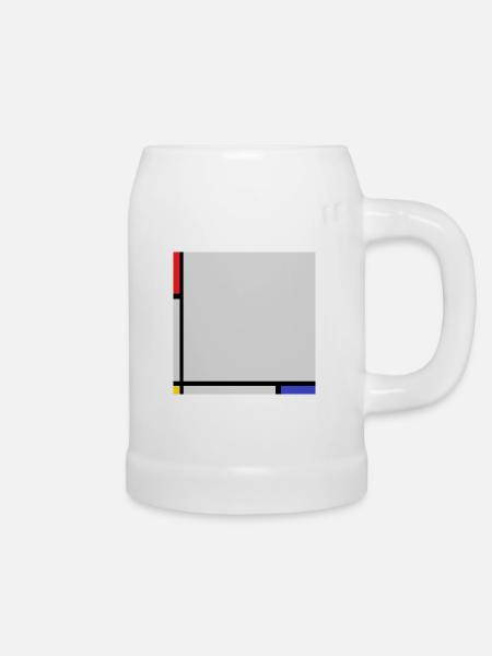 Komposition im Stil von Mondrian. - Bierkrug - Weiß