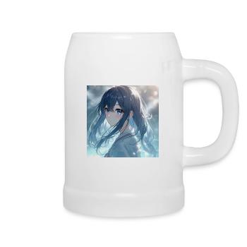 Portrait d’anime Blue Night Light - Chope en céramique - blanc - Droite