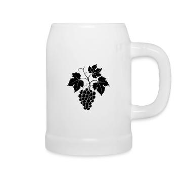 Weinrebe - Bierkrug - Weiß - Rechts