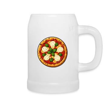 Bande dessinée Basil Pizza - Chope en céramique - blanc - Droite