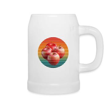 Fruit de la pomme - Chope en céramique - blanc - Droite