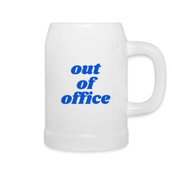 Absent du bureau - Chope en céramique - blanc - Droite