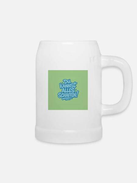 Du kannst alles schaffen ! - Bierkrug - Weiß