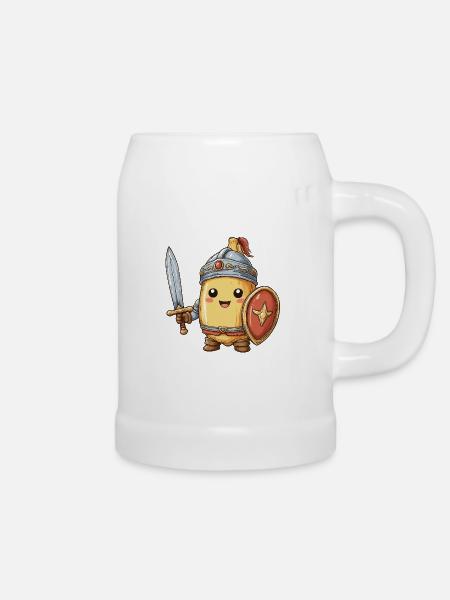 Kleiner Bananen Ritterheld - Bierkrug - Weiß