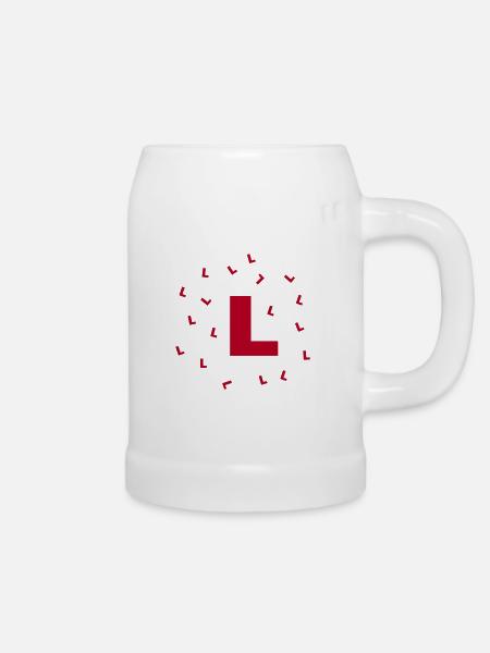 L Platten (Hen Night) - Bierkrug - Weiß