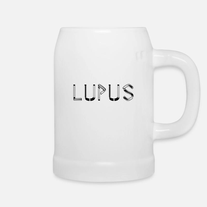 Der Lupus - Bierkrug - Weiß