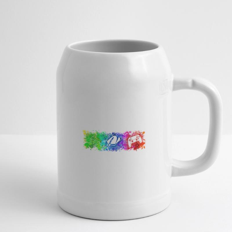 WASD Mouse Controller Rainbow Bierkrug
