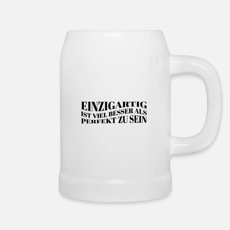 Unique is better than perfect - Beer Mug - white