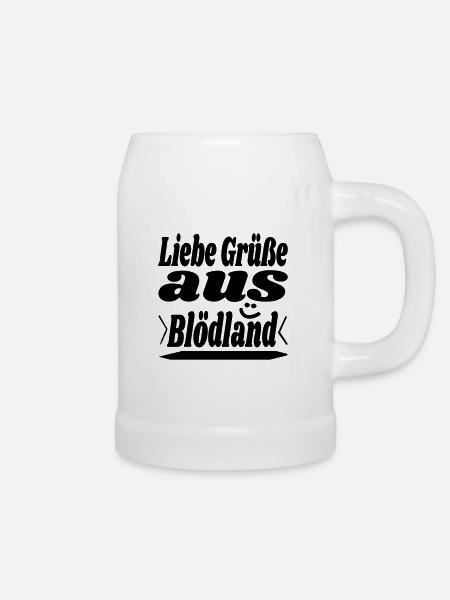 liebe grüße - Bierkrug - Weiß