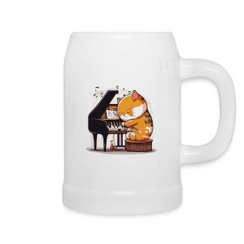 Feline Harmony - Beer Mug - white - Right