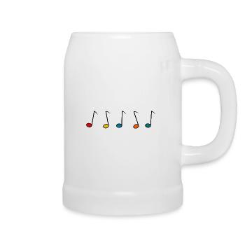 MUSIQUE. ROCK. FÊTE DE LA MUSIQUE. PIANO. CHORALE. - Chope en céramique - blanc - Droite