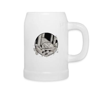 Sleepy Fox - Beer Mug - white - Right